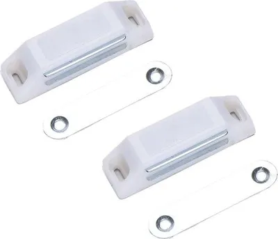 Produktbild von Famanu Magnetverschluss für Möbel – 2 Stück – Ideal für Schränke und Türen (Weiß)