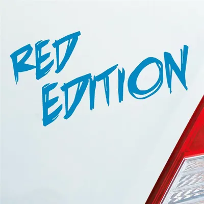 Produktbild von Auto Aufkleber Red Edition Auto Car Tuning 15x7 cm Hellblau Sticker Heckscheibenaufkleber