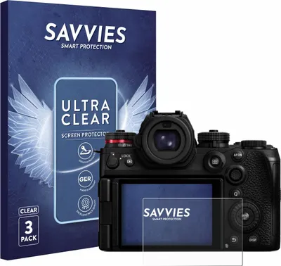 Produktbild von 6x Für Panasonic Lumix DC-S1IIE Schutzfolie Savvies Displayschutz Display Schutz Folie Klar Transparent