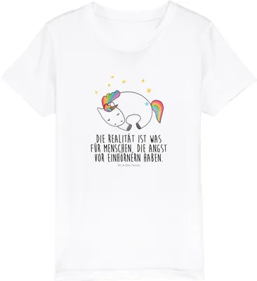 Produktbild von Mr. & Mrs. Panda Kleinkinder T-Shirt Einhorn Nacht 12-14 Jahre (152/164) - Weiß - Geschenk, Kindershirt, Baumwolle Kinder, Öko, Traum, Einhörner, Unicorn, Freundin
