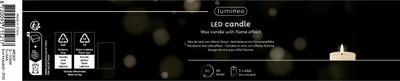 Produktbild von LED Kerze mit Timerfunktion 7,5x11,5cm Wachs Creme / Warmweiß