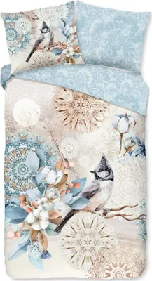 Produktbild von HIP Bettbezug "Mandalas und ein Vogel" - multi - (140x200/220 cm) - Baumwolle 100% Flanell