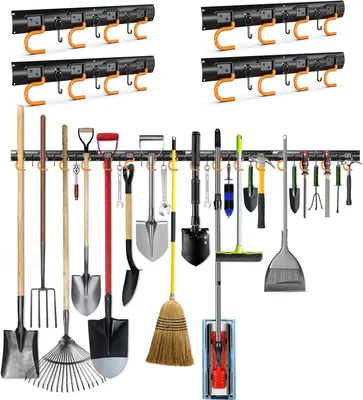 Produktbild von Gerätehalter 42 cm, 4 Stück, Stahl, für Garage