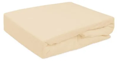 Obrázok produktu pre Elastické plachty, froté, hrubé, vysokej kvality, 200x220 cm, svetlobéžové