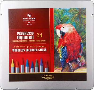 Immagine prodotto di Pastelli ad acquerello senza legno Progresso Aquarell, 24 colori