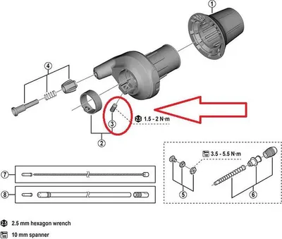 Produktbild von SHIMANO Befestigungsschraube NEXUS für SL-C6001-8 (6001-8) - präzise Schaltan....