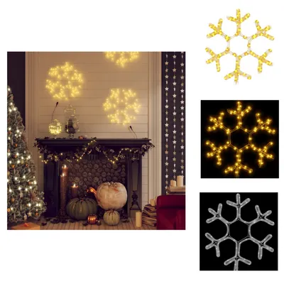 Produktbild von vidaXL LED-Silhouette Schneeflocke 72 LEDs Warmweiß 38x37 cm -  Weihnachtsbeleuchtung