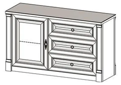 Produktbild von Kommode Hoch Schrank Side Low Board Kommoden Designer Edel Luxus Schränke Holz