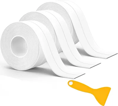 Produktbild von 6 Stücke Dichtungsband Selbstklebend, Abdichtungsband, Dichtungsband Wasserdicht für Küche, Badezimmer, Toilette, Wandecke