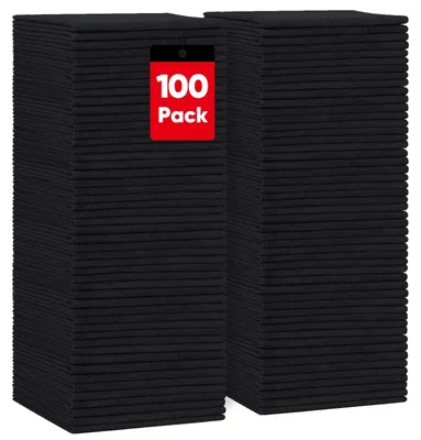 Immagine prodotto di SolidKeus - Set di 100 panni in microfibra neri per la pulizia