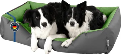 Obrázek produktu pro BedDog – pelíšek pro psy LUPI, psí pohovka, polštář pro psy, pratelný, GREEN-ROCK (šedá/zelená), (XXXL) cca 145 x 105 x 28 cm