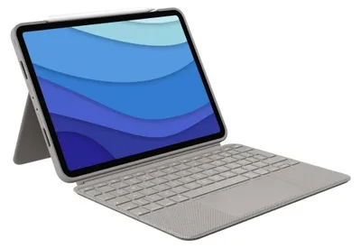 Imagen del producto de Logitech Combo Touch: Teclado y funda tipo libro, con trackpad, retroiluminación, conector Smart de Apple, distribución QWERTZ, en alemán, color arena, para iPad Pro de 11 pulgadas (1ª, 2ª y 3ª generación)