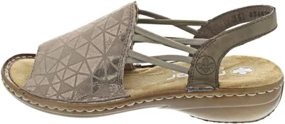 Produktbild von Rieker Damen Sandalen mit Hochfront und Gummizug Riemen 608D1, Größe:40 EU, Farbe:Beige