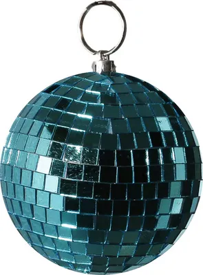 Produktbild von Spiegelkugel 10cm - Discokugel - Echtglas - 7x7mm Spiegel - blau
