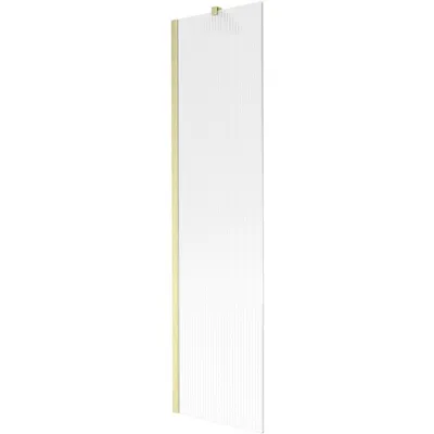 Image de Mexen Next Paroi de baignoire 50x150cm verre trempé rayé or