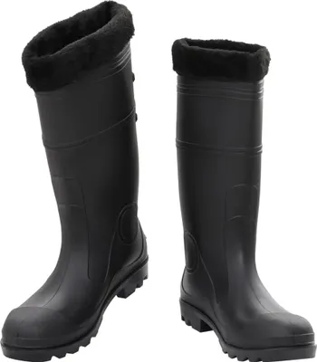 Produktbild von vidaXL Gummistiefel mit Herausnehmbarem Innenfutter Schwarz Gr. 44 PVC