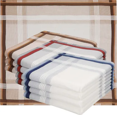 Produktbild von Betz Herren Stoff Taschentücher Set Leo 5 Dessin 5 100%Baumwolle Größe 40x40 cm Menge - 12 Stück