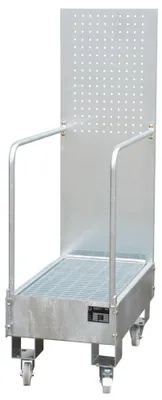 Produktbild von Bauer Fahrbare Auffangwanne mit Lochplattenwand LPW 60-3, feuerverzinkt
