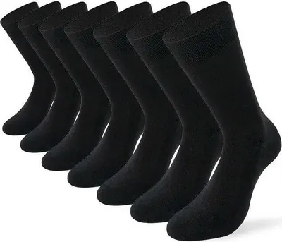 Image de Lenz Duos Half Chaussettes longues 7 paires Noir UE 43-46 Homme Noir UE 43-46