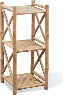 Immagine prodotto di Scaffale in bambù a 3 livelli quadrato