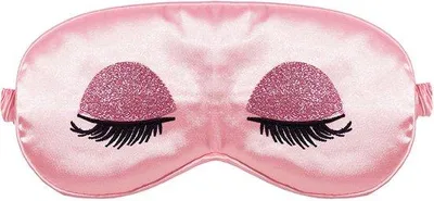 Imagen del producto de Mascarilla para dormir de color rosa suave, para mujeres y hombres, ideal para viajes