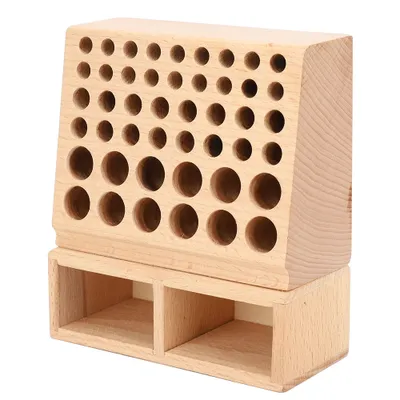 Obrázek produktu pro Úložný stojan, kožený řemeslný box na nářadí, držák na nářadí, kožený držák na nářadí, dřevěný stojan