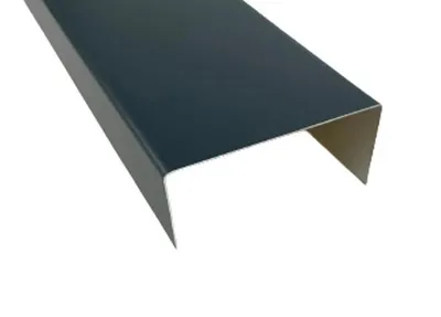 Produktbild von 2 m U-Profil Winkel Abdeckprofil U Leiste Ublech Alu anthrazit RAL 7016 Zuschnitt 30 cm ( 70/160/70 mm )
