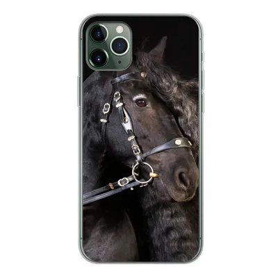Produktbild von MuchoWow® Handyhülle Schutzhülle Hülle für iPhone 11 Pro Max Pferd - Halfter - Mähne Silikon Softcase Handy Hülle - Schutz
