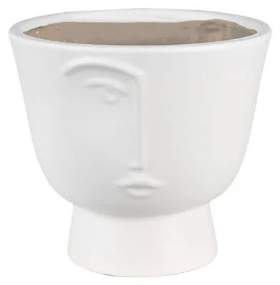 Obrázok produktu pre Clayre & Eef Kvetináč Ø 17x15 cm biela keramika
