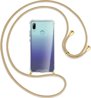 Produktbild von Handykette Backcover-Schutzhülle mit Band (Metall goldfarben) für Huawei P Smart 2019 / Honor 10 Lite - caramel