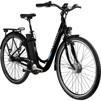 Produktbild von Zündapp Green 2.7 E Bike Damenfahrrad 28" schwarz blau, KI-generiertes Bild