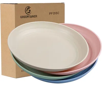 Produktbild von Teller 4er Set 25cm PP Unzerbrechlich Mikrowellenfest Spülmaschinenfest Bunt