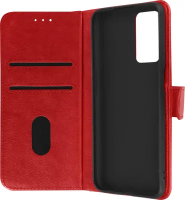 Image de Avizar, étui rabattable en simili cuir avec fonction support pour Oppo A16 / A16s, couleur rouge