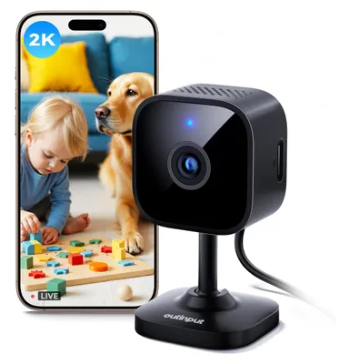 Productafbeelding van Interne wifi-camera, 2K, 3MP, bewakingscamera, babymonitor, nachtzicht