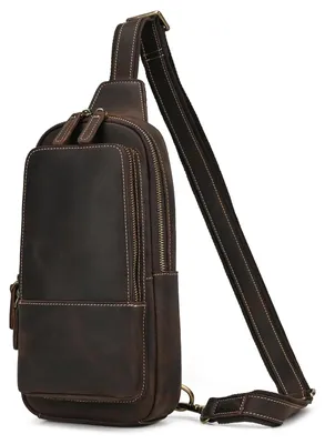 Produktbild von Solidchoice – Herren-Umhängetasche aus Leder für Sport und Outdoor-Aktivitäten