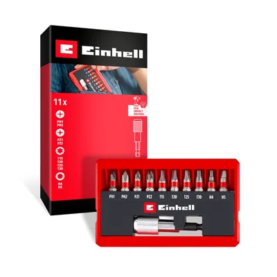 Produktbild von EINHELL Impact-Bit-Satz mit Karabiner, Pocket-Set, 50 mm, 10-teilig