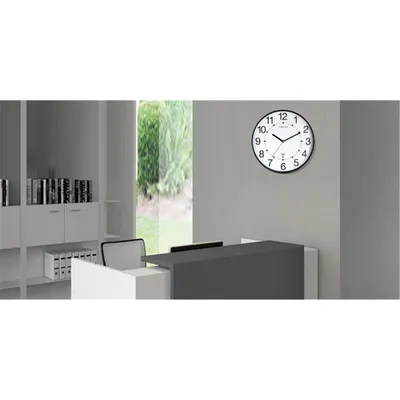 Produktbild von UNiLUX 400094564 UNiLUX Wanduhr/Funkuhr "MAXI WAVE", Durchm.: 400 mm, schwarz