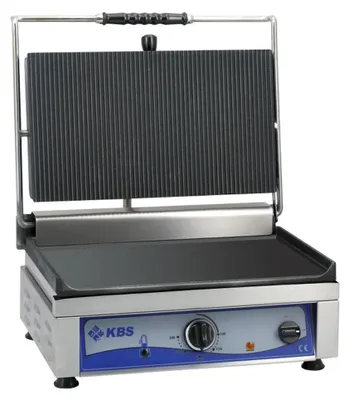Image de Gril de contact KBS, surface de cuisson 45 x 27 cm, dessus rainuré et dessous lisse, 1 zone de chauffe