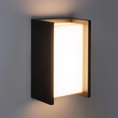 Produktbild von hoftronic LED Wandlampe 12W 1200lm 3000K IP54 Schwarz Innen und Außen