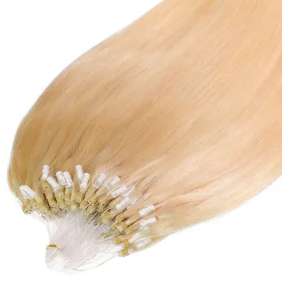 Obrázok produktu pre Microring Extensions Premium prírodné vlasy #9/0 svetlo blond 1 g