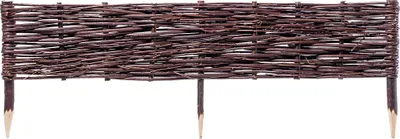 Produktbild von KADAX Palisade aus Weide "Sand", natürlicher Weidenzaun, 20 cm, 1 Stück