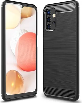 Obrázek produktu pro cofi1453® Silicone Case Bumper Carbon kompatibilní s pouzdrem SAMSUNG GALAXY A32 5G TPU Soft Mobile Phone Case Cover Protective Cover Black