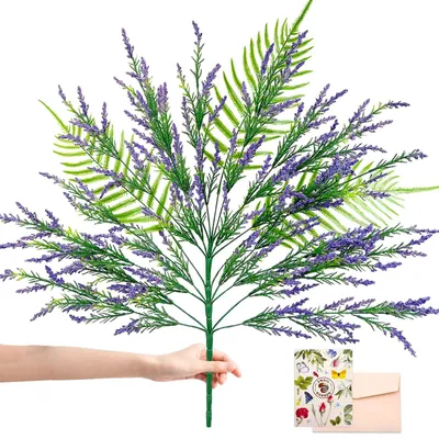Künstlicher Lavendelstrauß, 19 Zweige, 75 cm, lila