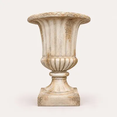 Produktbild von KEYHOMESTORE | Römische Vase aus antikweißem Harz H.75 cm