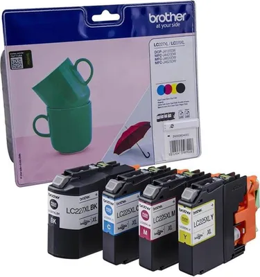 Produktbild von Brother LC227XL/225XL - 4er-Pack - Schwarz, Gelb, Cyan, Magenta - original - Tintenpatrone - für Brother DCP-J4120DW, MFC-J4420DW, MFC-J4620DW, MFC-J4625DW