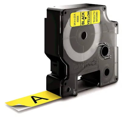 Image de DYMO D1 Standard - Black on Yellow - 19mm ruban d'étiquette