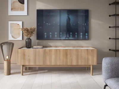 Produktbild von GrainGold TV-Schrank Braha - RTV-Schrank, RTV-Tisch, Lowboard, Wohnwand Modern - TV-Schrank Eichefarbe