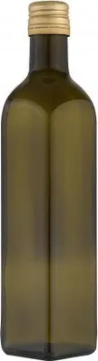 Produktbild von 6x Glasflasche, eckig, grün, ca. 500 ml