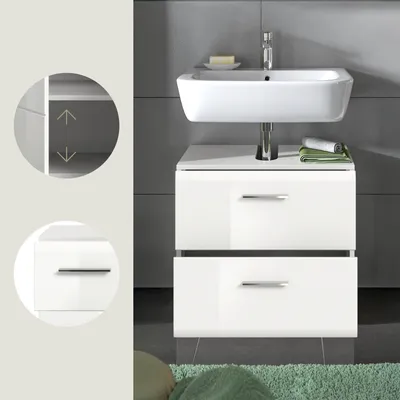 Immagine prodotto di Mobile sotto il lavabo Bianco ghiaccio 60 x 54 x 32 cm X86A9707