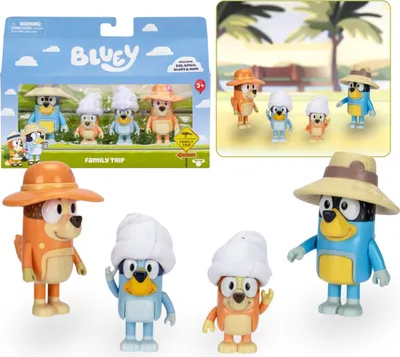 Obrázek produktu pro Bluey Sada figurek pro rodinný výlet, figurky, pohyblivé části 3+